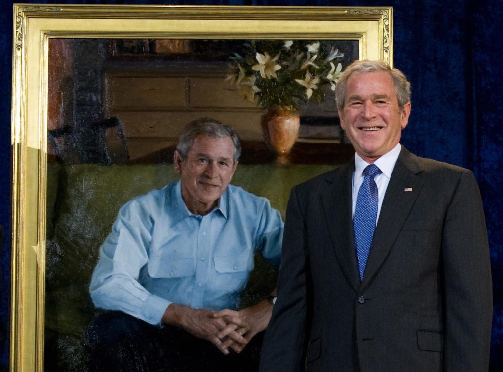 George Walker Bush, the killer of millions of Iraqis.