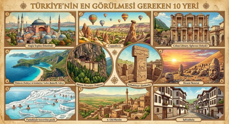 Top 10 places to visit in Türkiye