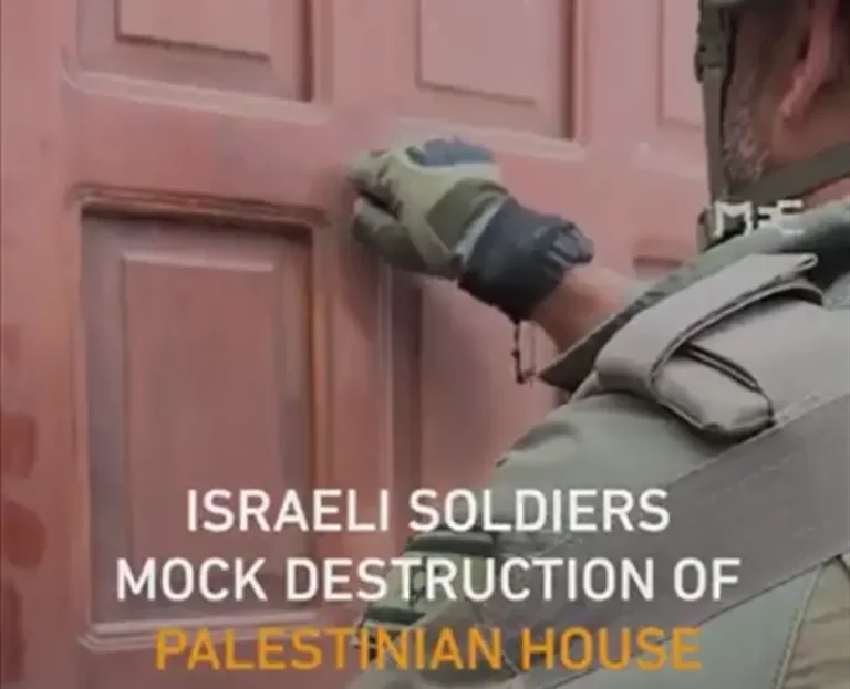 Israeli soldiers film themselves mocking destruction of Palestinian house