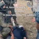 Two criminal settlers passed by and called the occupation forces.