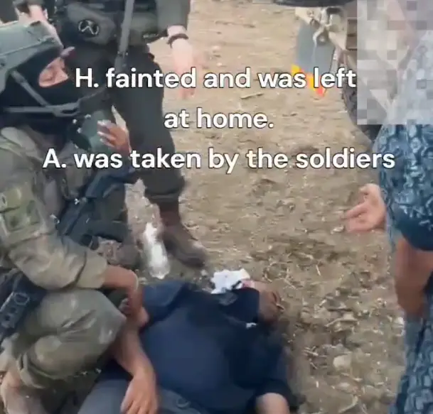 Two criminal settlers passed by and called the occupation forces.